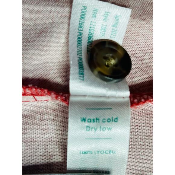 Marine Layer Camila Mini Dress size M Floral V neck Button Front Tencel - Picture 13 of 15